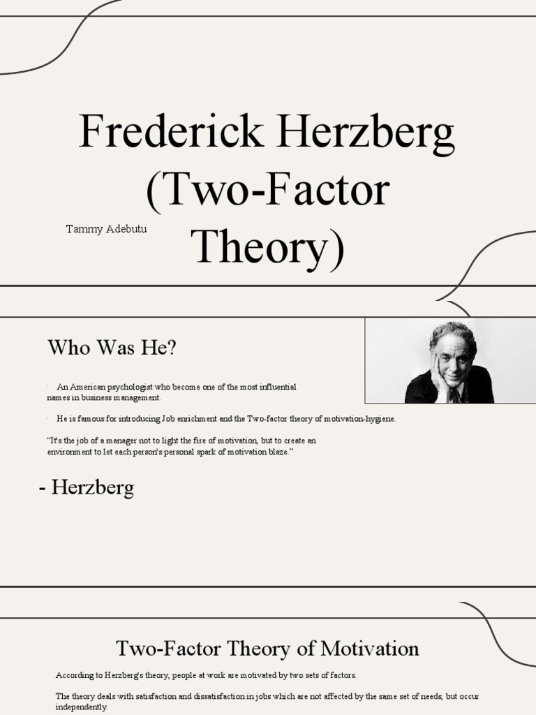 Herzberg's Theory PowerPoint | PDF