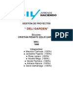 Gestión de proyectos Deli Garden máquinas expendedoras alimentos saludables