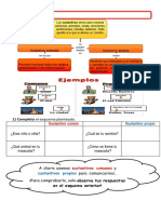 Guía de Sustantivos Propios y Comunes y Lecturas Con Preguntas PDF
