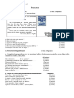 Limba Franceza Evaluation PDF
