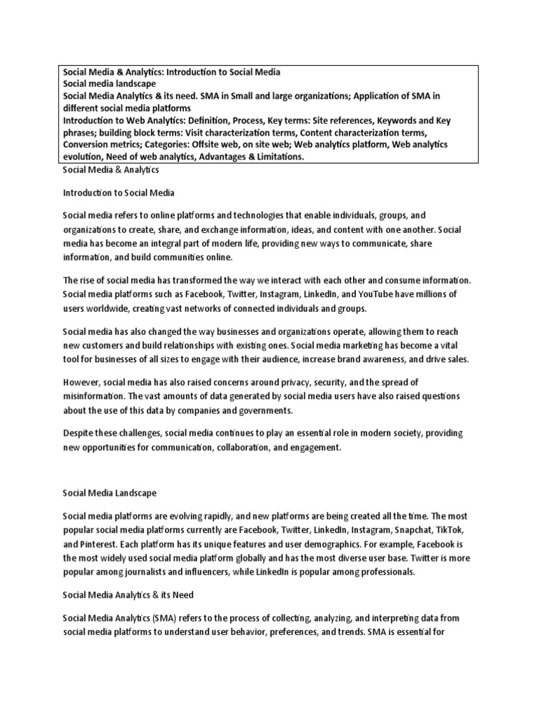 Social Media Analytics for Organizations | PDF