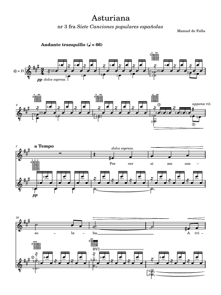 Manuel De Falla S Asturiana No 3 Pdf