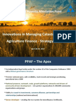 Innovations in Managing Catastrophic Risk in Agri. Financing-PPAF