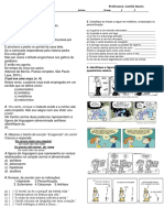 Avaliação de Língua Portuguesa Eja PDF