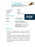 C.V Retroexcavadora Alexander 14 2023 PDF
