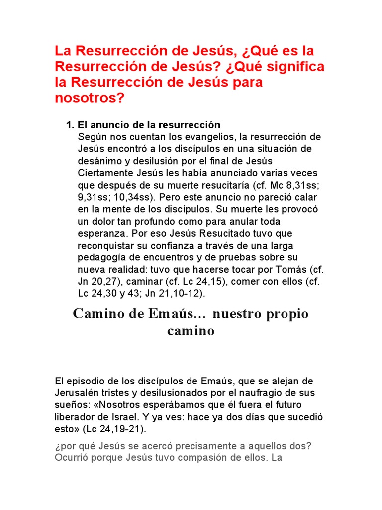 Significado y esperanza de la resurrección | PDF
