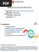 Objective of E-Governance