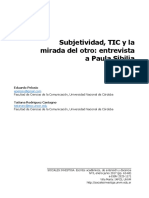 Subjetividad, TIC y La Mirada Del Otro Entrevista A Paula Sibilia