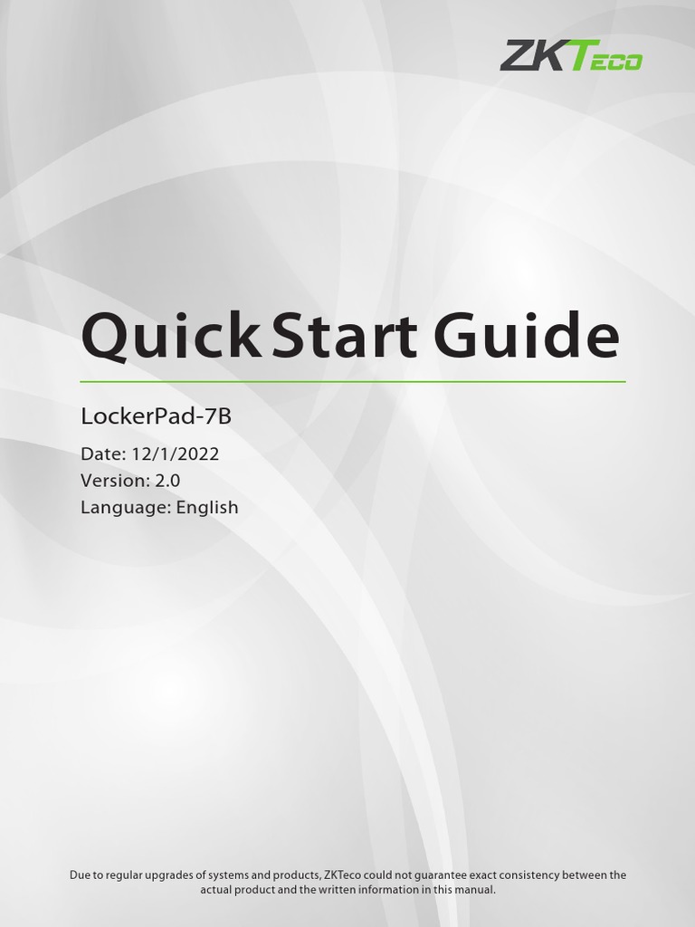 LockerPad-7B Quick Start Guide V2.0 PDF | PDF