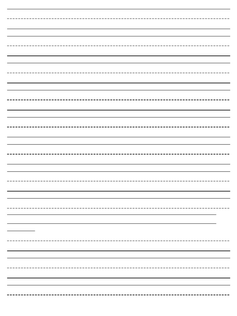 Lined Paper Template 12 PDF