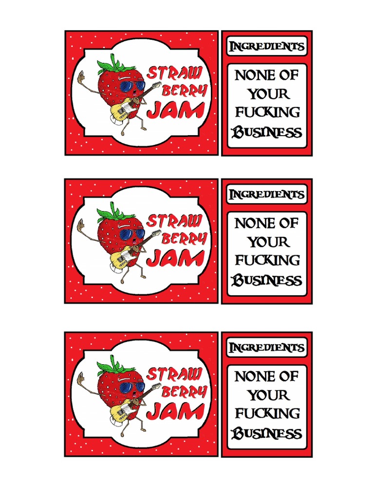 Strawberry Jam Labels | PDF