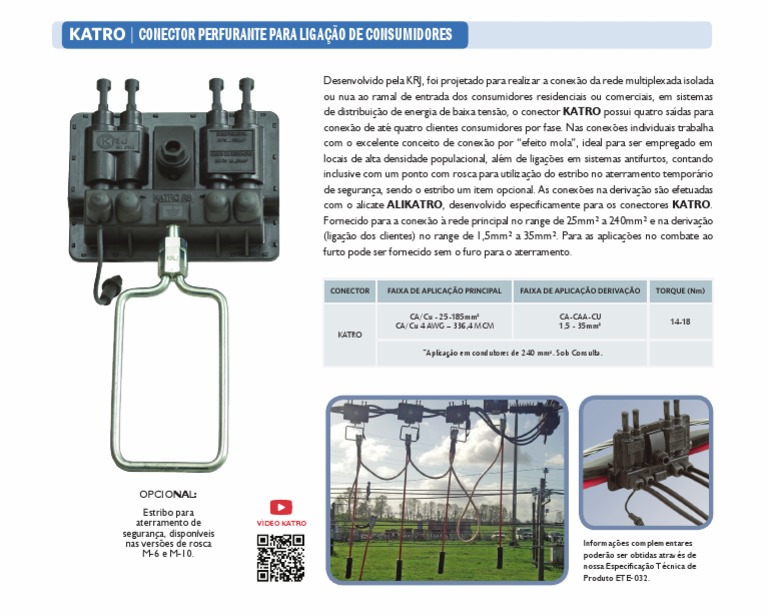 Conector KATRO: Ligação Elétrica Eficiente | PDF