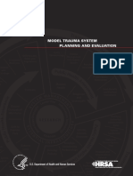 Model Trauma System Planning and Evaluation: U.S. Department of Health and Human Services