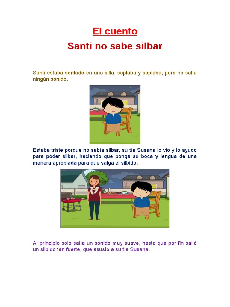 Santi Aprende a Silbar | PDF