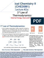 Lecture2a - 1st Law Thermodynamics - 2022 PDF