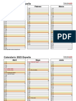 Calendario 2023 Horizontal 4 Paginas