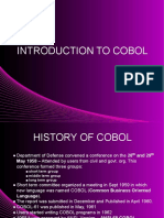 Introduction To COBOL