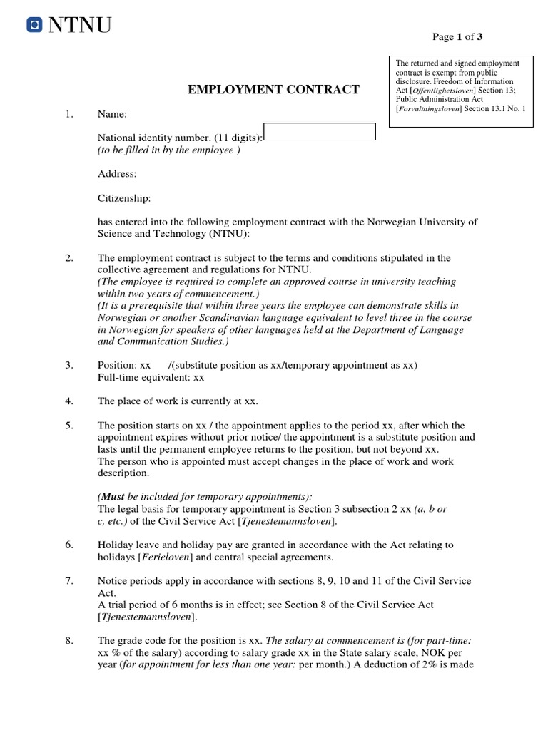 DENMARK EMPLOYMENT CONTRACT intelligence overview
