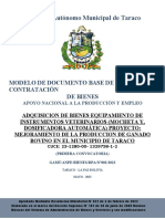 Gobierno Autónomo Municipal de Taraco: Modelo de Documento Base de Contratación de Bienes