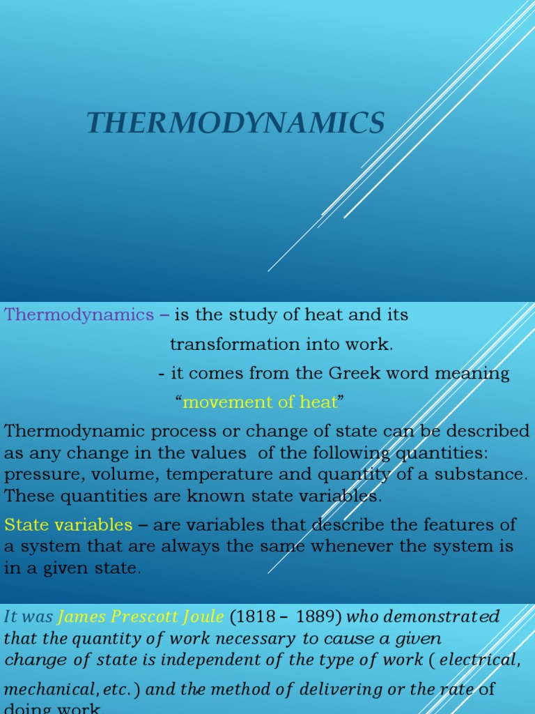 Thermodynamics | PDF