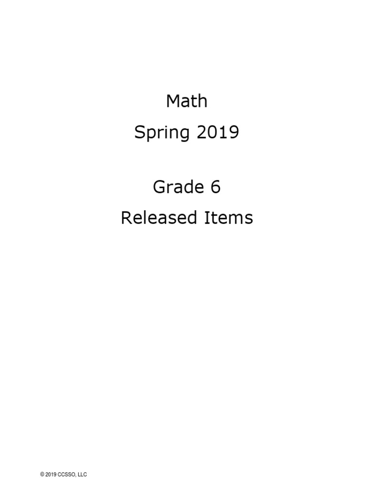 PARCC 6th Grade PDF | PDF