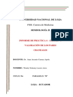 Informe de Práctica 4 - Examen y Valoración de Los Pares Craneales