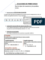 Sesion #2 - Ecuac. Primer Grado - Álgebra PDF