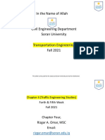 Chapter 4, Traffic Engineering Studies-2021-2022