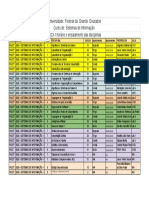 Horários e disciplinas SI UFGD 2023-1