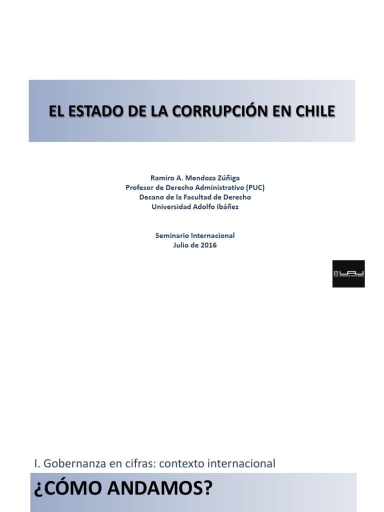 El Estado De La Corrupcion En Chile Pdf Pdf