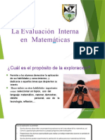 La evaluación interna en matemáticas: criterios y recomendaciones para una exploración óptima