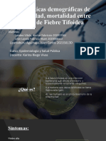 Estadisticas Demográficas de Morbilidad, Mortalidad Entre Otros de Fiebre Tifoidea