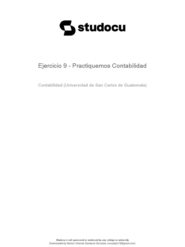 Ejercicio 9 Practiquemos Contabilidad Pdf Pdf