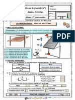 Devoir de Contrôle N°2 - Technologie - PORTAIL BASCULANT - 1ère AS (2015-2016) MR RAOUAFI - Abdallah PDF