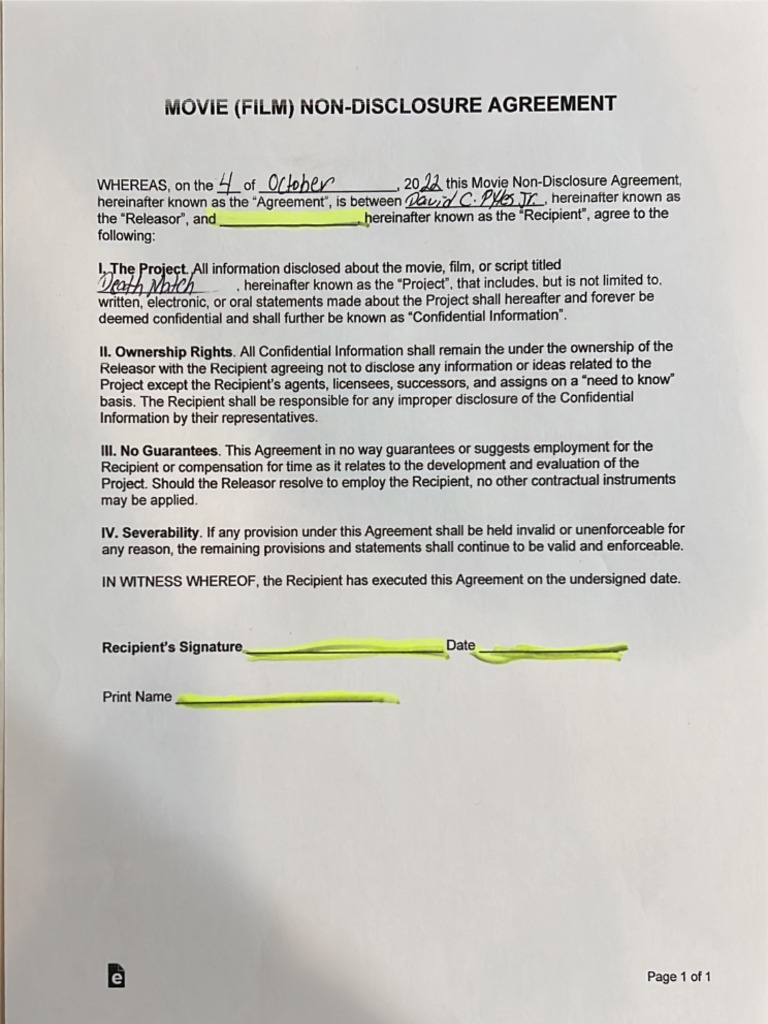 Nda Contract | PDF