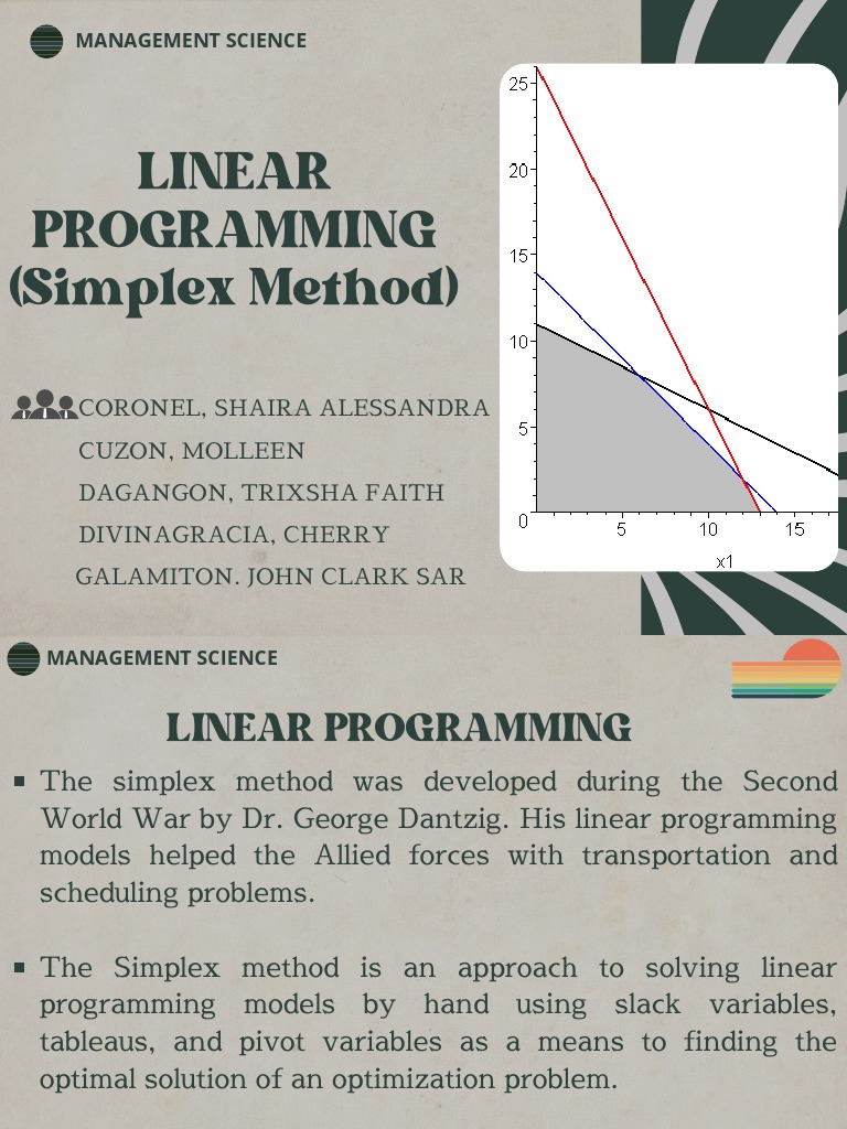 Simplex Method in Linear Programming | PDF | Science & Mathematics ...