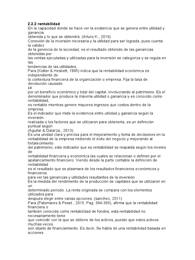 Rentabilidad: Claves y Cálculos Esenciales | PDF | Rentabilidad sobre ...