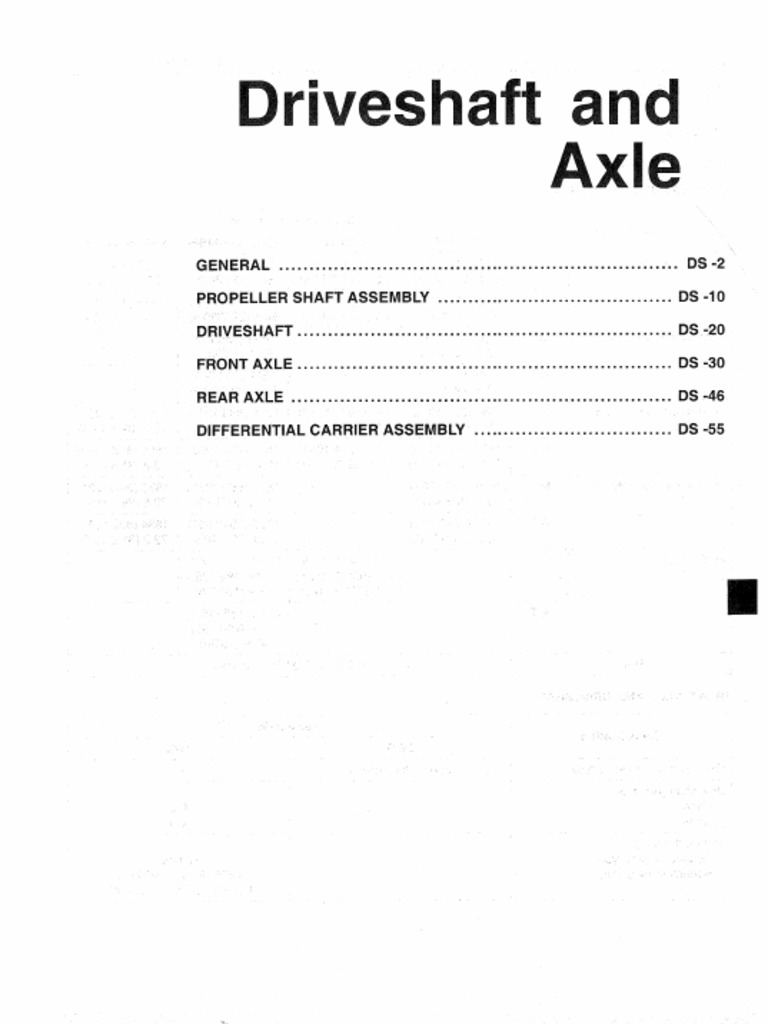Driveshaft and Axle PDF PDF
