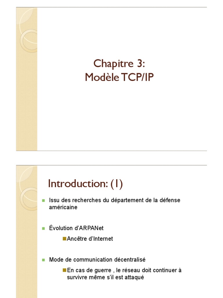 Modèle TCP/IP : Structure et Fonctionnalités | PDF | Ordinateurs