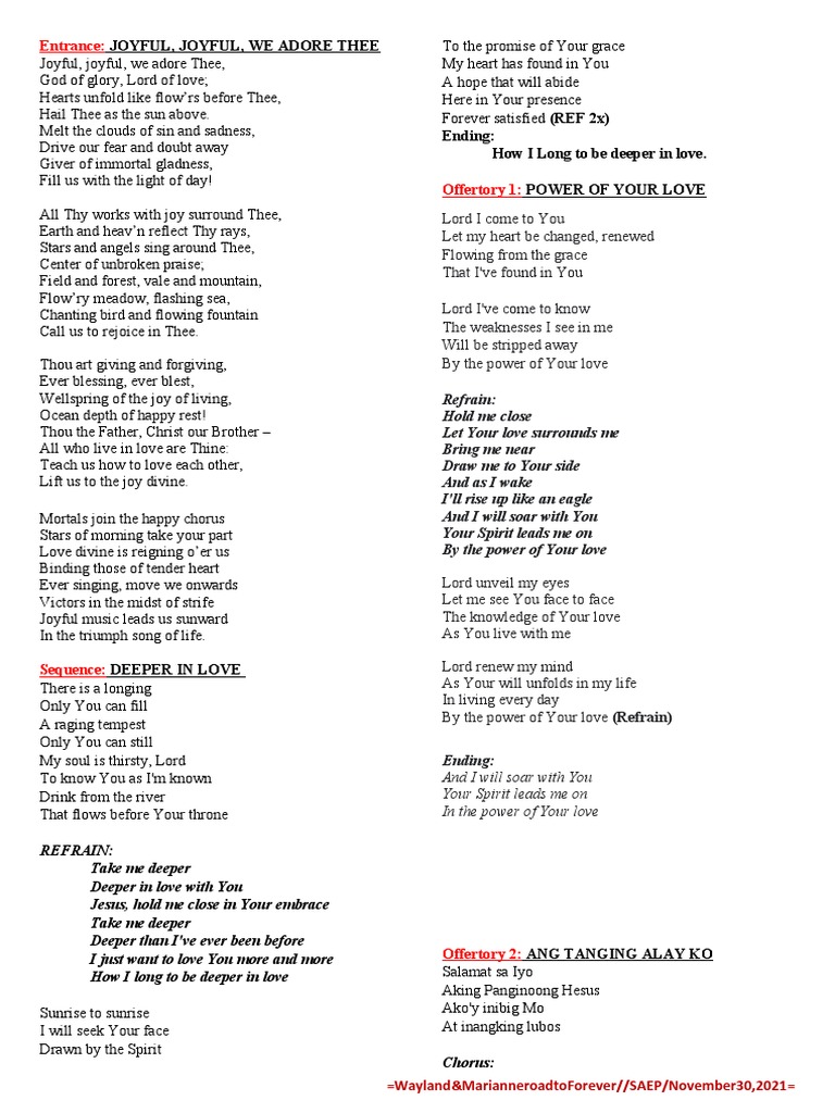 Wedding Hymns | PDF | Eucharist | Thou