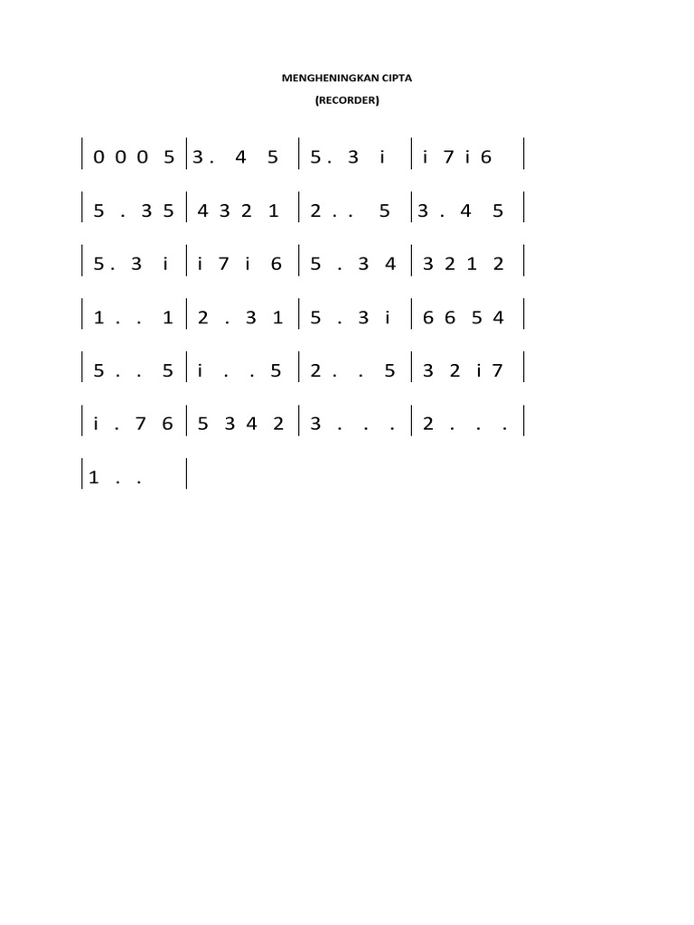 Recorder - Mengheningkan Cipta.pdf | PDF