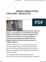 Nicaragua Asesinan A Dirigente Indígena Camilo Frank López PDF