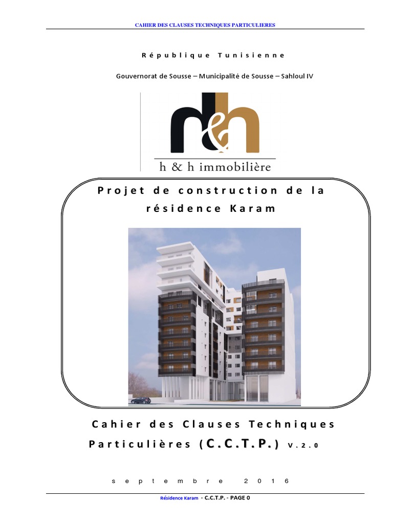 Cahier des Clauses Techniques Particulières | PDF