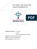 Proyecto Final de Gestión Del Mantenimiento