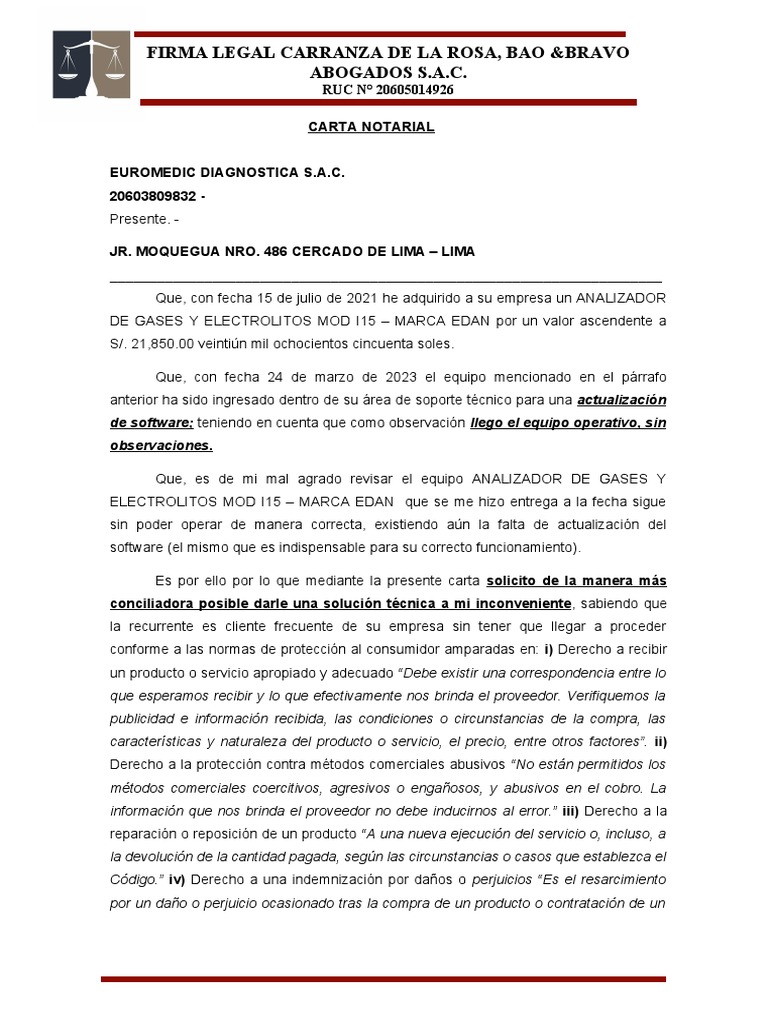 Carta Notarial EUROMEDIC PDF
