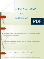 Toplumsal Tabakalaşma Ve Eşitsizlik