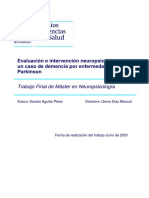 Evaluación e Intervención Neuropsicológica en Un Caso de Demencia Por Enfermedad de Parkinson PDF