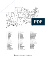 USA States Numbered Labeled PDF