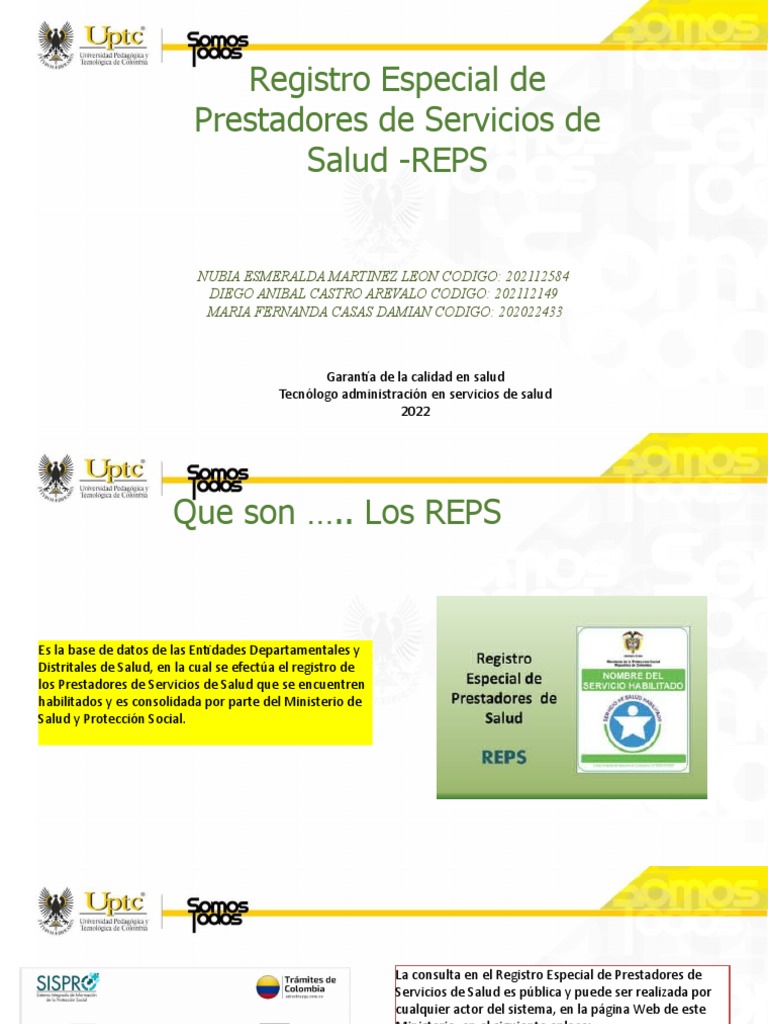 Inscripción en el REPS de Salud | PDF | Finanzas y dinero