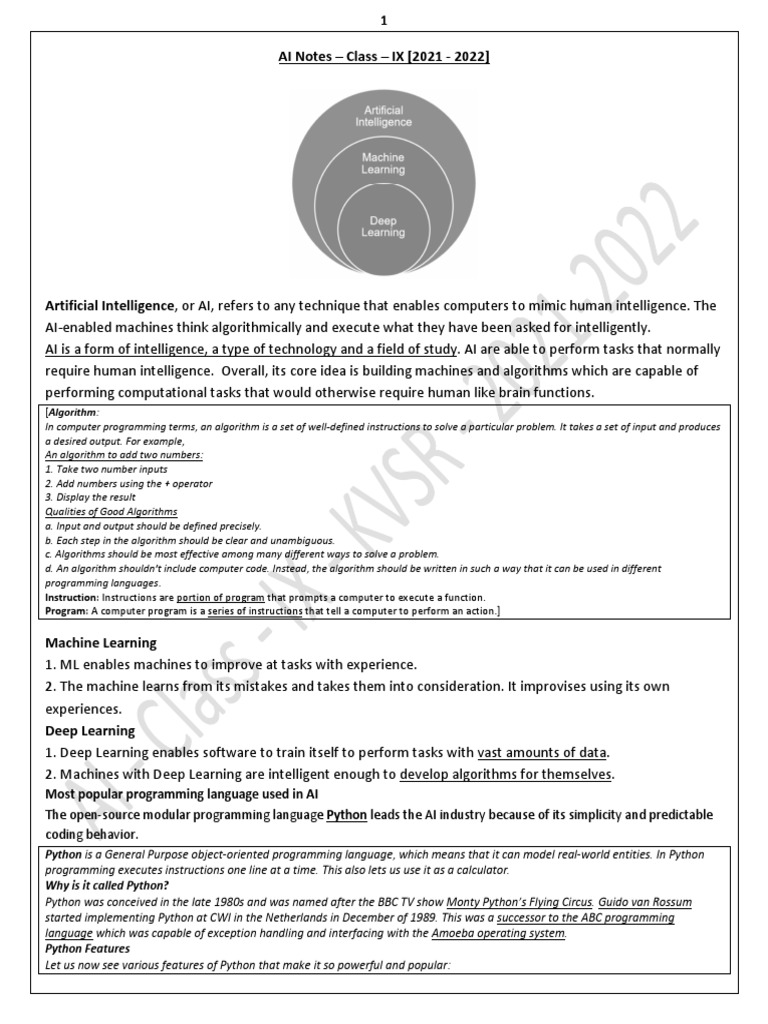 Ai notes ix 2022 p 1 2 pdf pdf